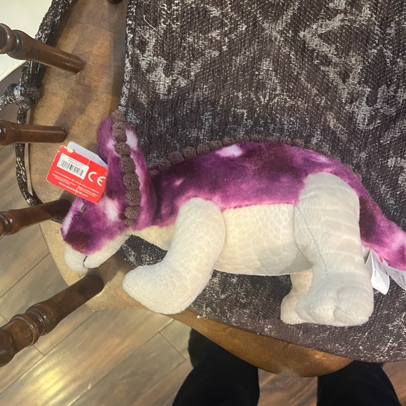 Aurora World Purple Triceratops Dinosaur Plush Stuffed Animal Toy Dino 14". - Picture 2 of 4
